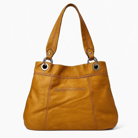 B. Makowsky Chicago Sid Leather Shoulder Bag - Picture 2 of 9